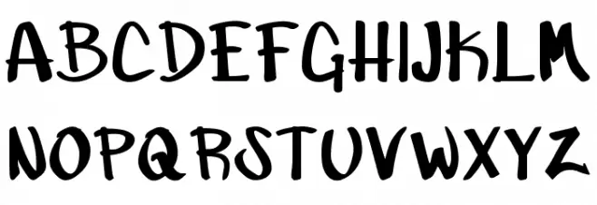 Augushand 字体 大写