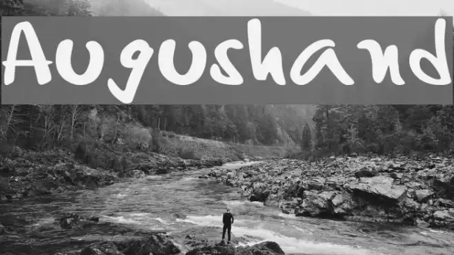 Augushand Font examples