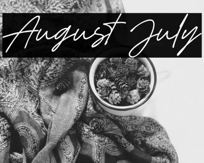 August July Caratteri examples