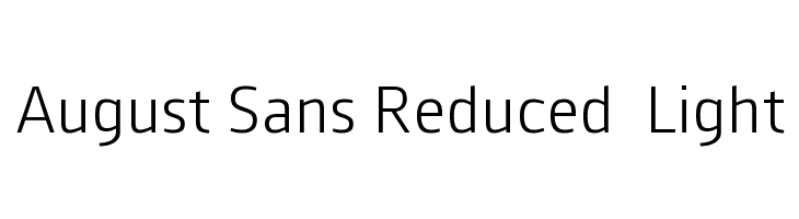 August Sans Reduced 45 Light  Frei Schriftart Herunterladen