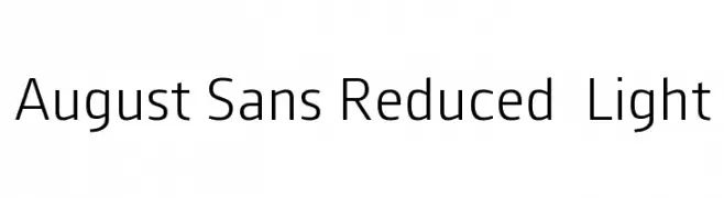 August Sans Reduced 45 Light  Frei Schriftart Herunterladen