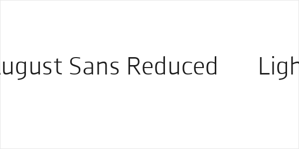 August Sans Reduced 45 Light Logo