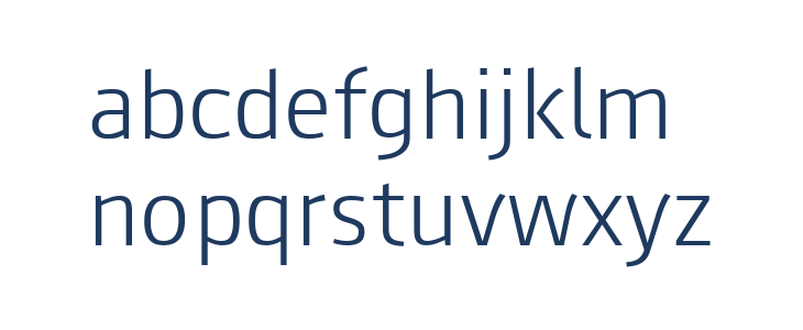 August Sans Reduced 45 Light Lowercase
