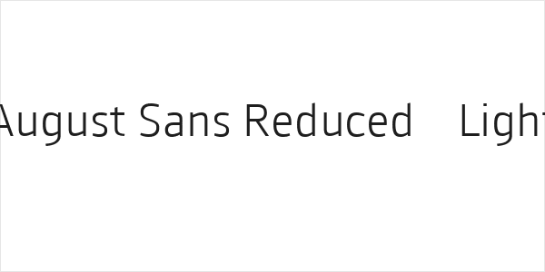 August Sans Reduced 45 Light Logo