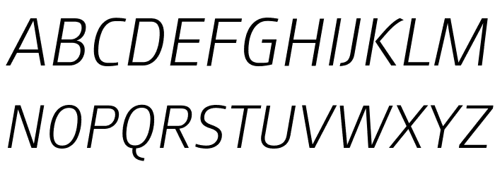 August Sans Reduced 46 Light Italic Font OTHER CHARS