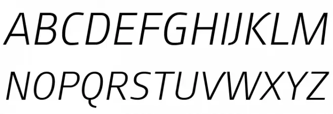 August Sans Reduced 46 Light Italic Fuentes MAYÚSCULAS