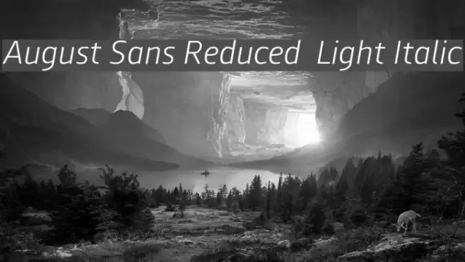 August Sans Reduced 46 Light Italic Font examples