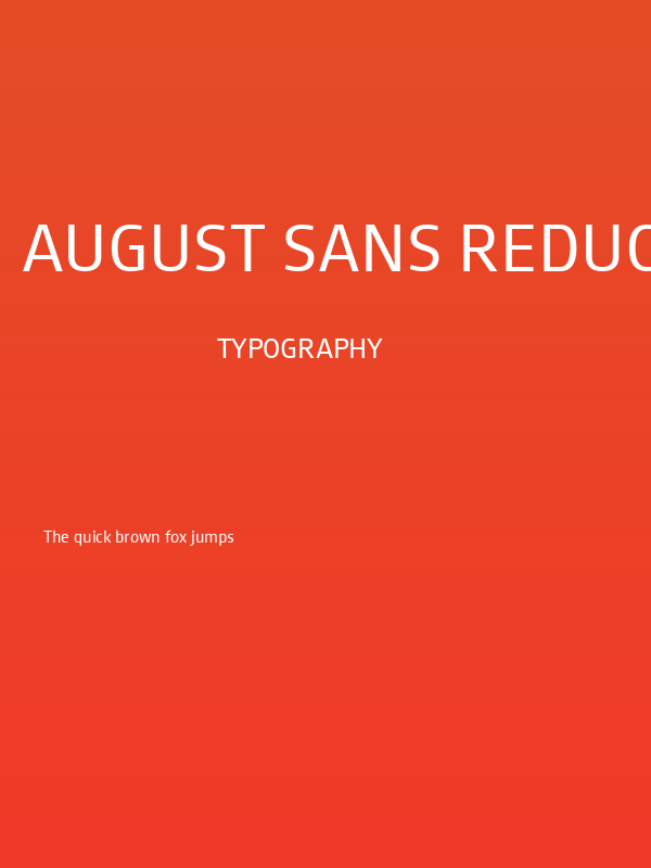 August Sans Reduced 55 Regular Poster