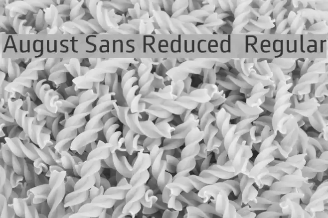 August Sans Reduced 55 Regular Font examples