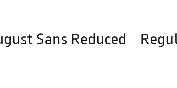 August Sans Reduced 55 Regular Logo