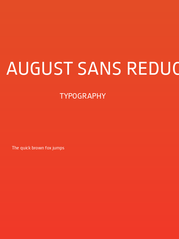 August Sans Reduced 55 Regular Poster