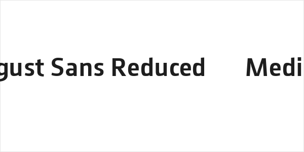 August Sans Reduced 65 Medium Logo