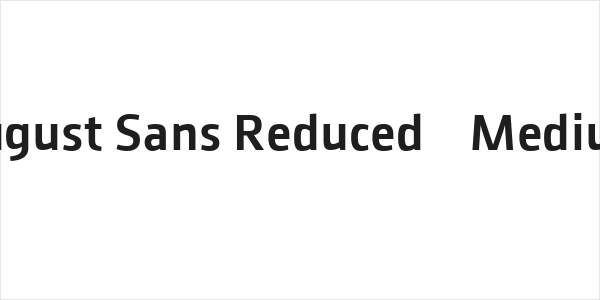 August Sans Reduced 65 Medium Logo