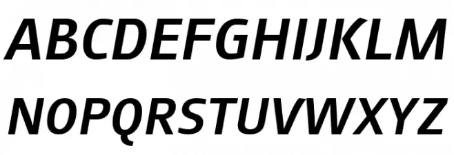 August Sans Reduced 66 Medium Italic Caratteri MAIUSCOLE