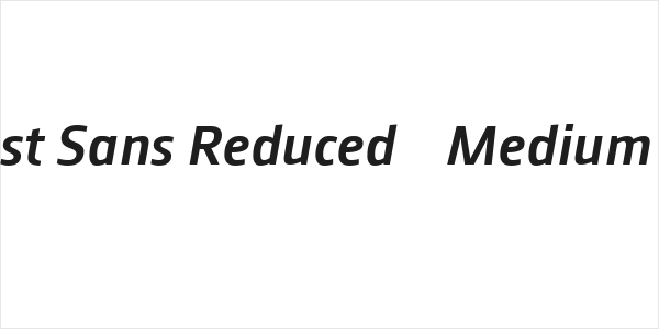 August Sans Reduced 66 Medium Italic Logo