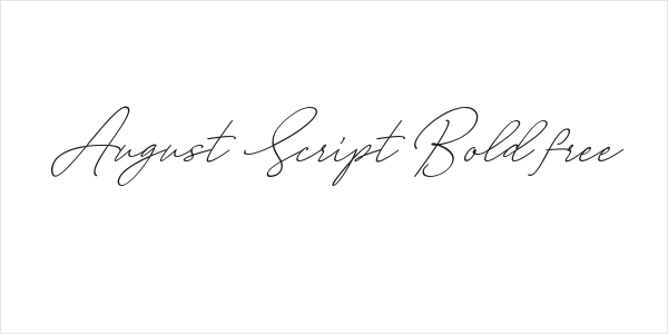 August Script Bold free Logo