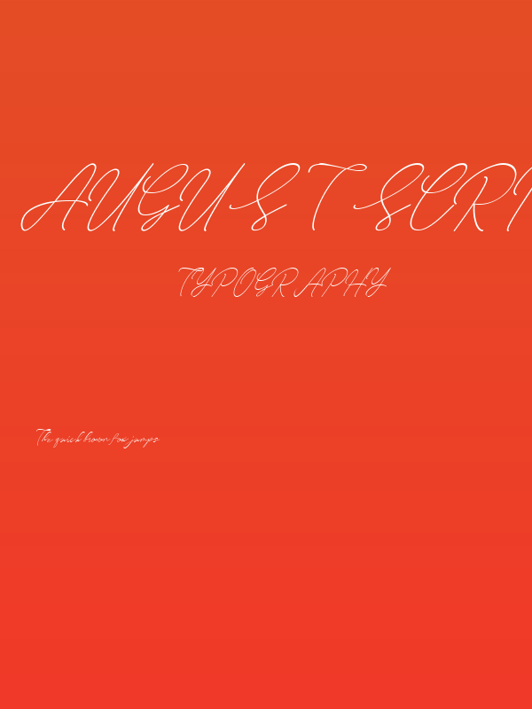 August Script Bold free Poster