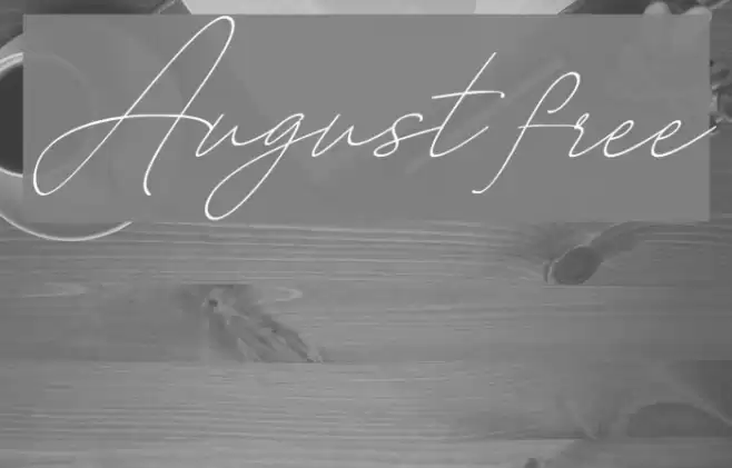August free Font examples
