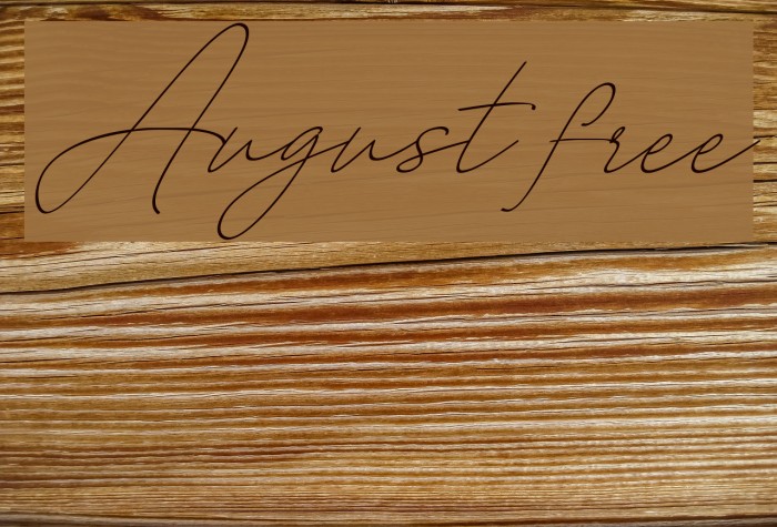 August free Font examples