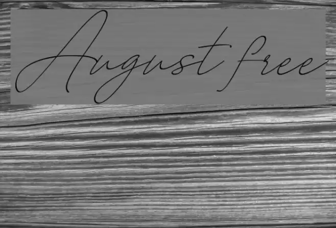 August free Font examples