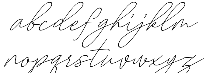 August free Font LOWERCASE