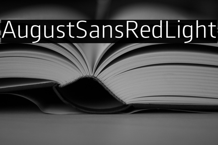 AugustSansRed-45Light Example 1