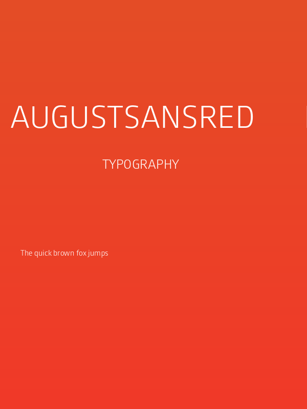 AugustSansRed-45Light Poster