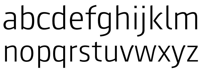 AugustSansRed-45Light Font LOWERCASE