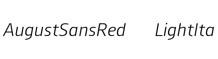 AugustSansRed-46LightIta  नि: शुल्क फ़ॉन्ट्स डाउनलोड
