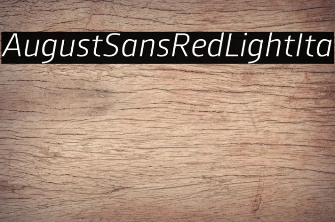 AugustSansRed-46LightIta Example 1