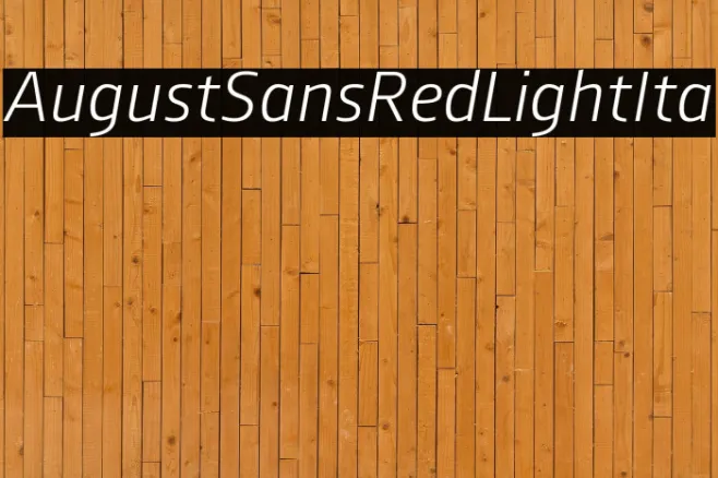 AugustSansRed-46LightIta Example 2