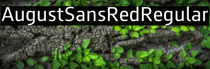 AugustSansRed-55Regular Example 1