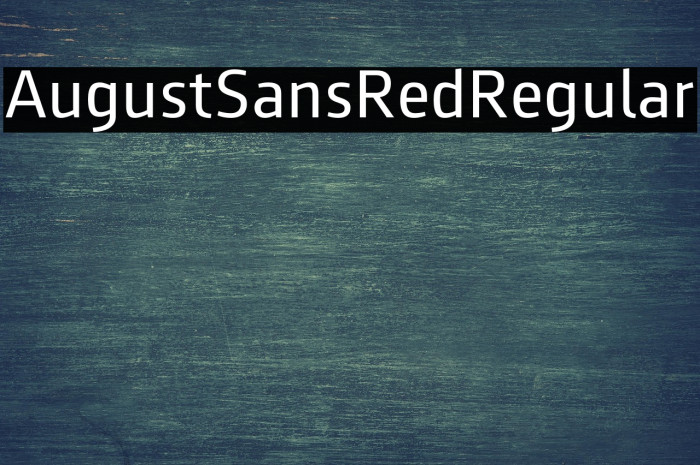 AugustSansRed-55Regular Example 3