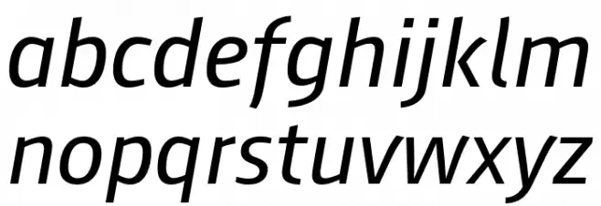 AugustSansRed-56Italic फ़ॉन्ट लोअरकेस