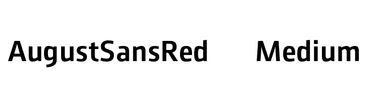 AugustSansRed-65Medium  font caratteri gratis