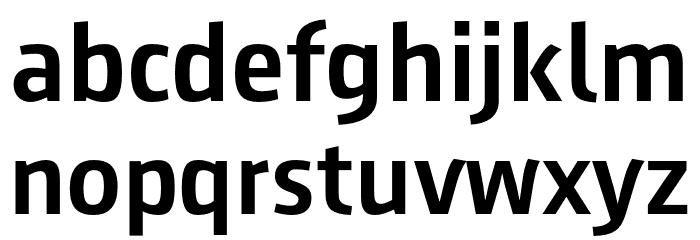 AugustSansRed-65Medium Font LOWERCASE