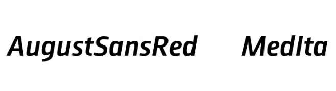 AugustSansRed-66MedIta  Descarca Fonturi Gratis