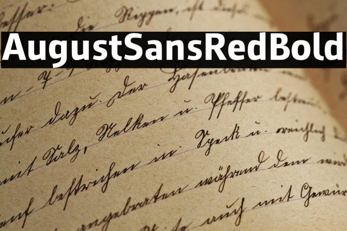 AugustSansRed-75Bold Example 1
