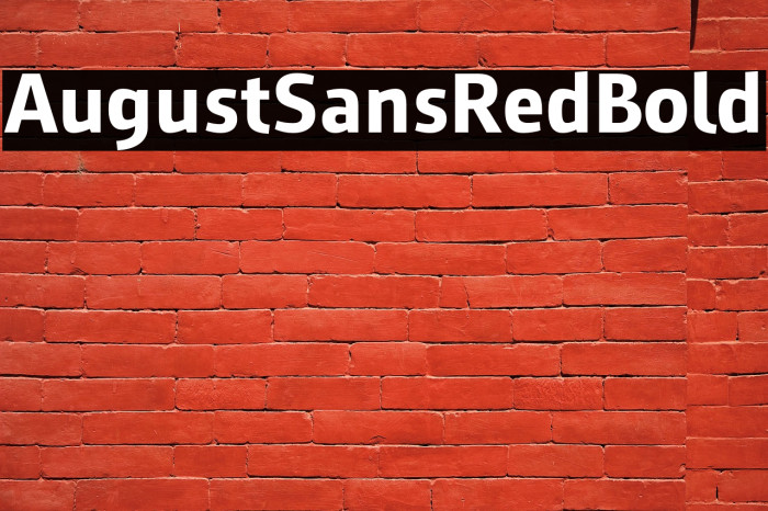 AugustSansRed-75Bold Example 2