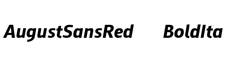 AugustSansRed-76BoldIta  Free Fonts Download