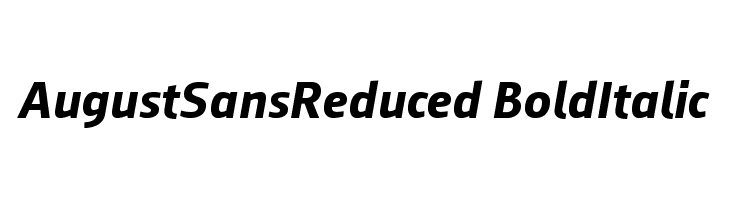 AugustSansReduced-BoldItalic Font