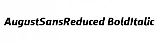 AugustSansReduced-BoldItalic  Descarca Fonturi Gratis