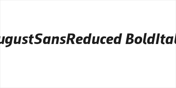 AugustSansReduced-BoldItalic Logo