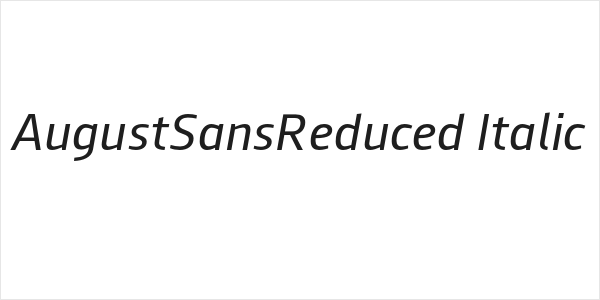AugustSansReduced-Italic Logo