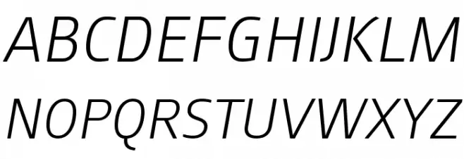 AugustSansReduced-LightItalic Fonte MAIÚSCULAS