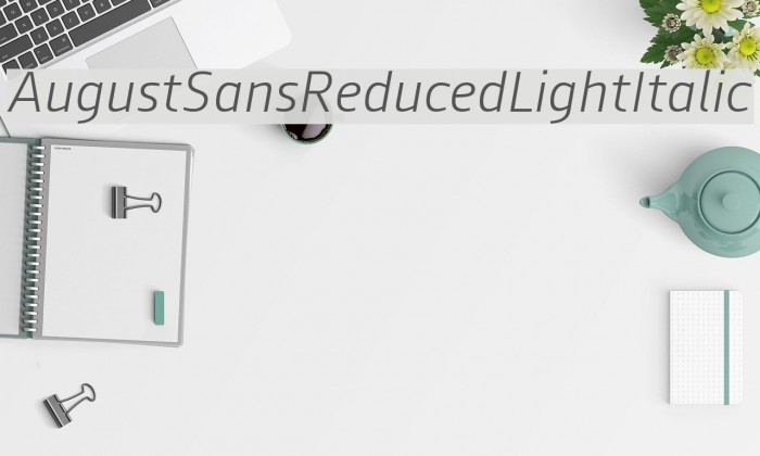 AugustSansReduced-LightItalic Font examples