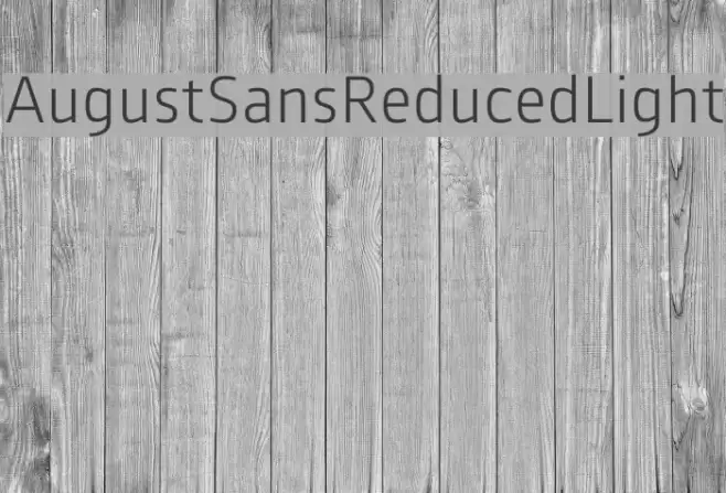 AugustSansReduced-Light Font examples