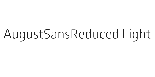 AugustSansReduced-Light Logo