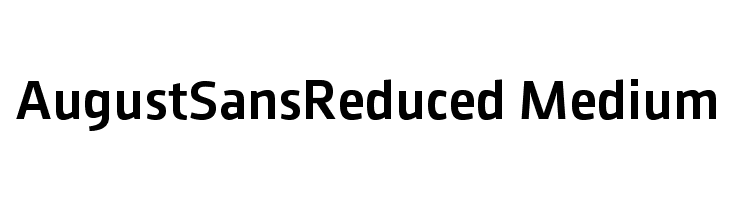 AugustSansReduced-Medium  Скачать бесплатные шрифты