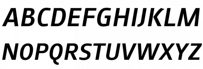 AugustSansReduced-MediumItalic Fonte MAIÚSCULAS